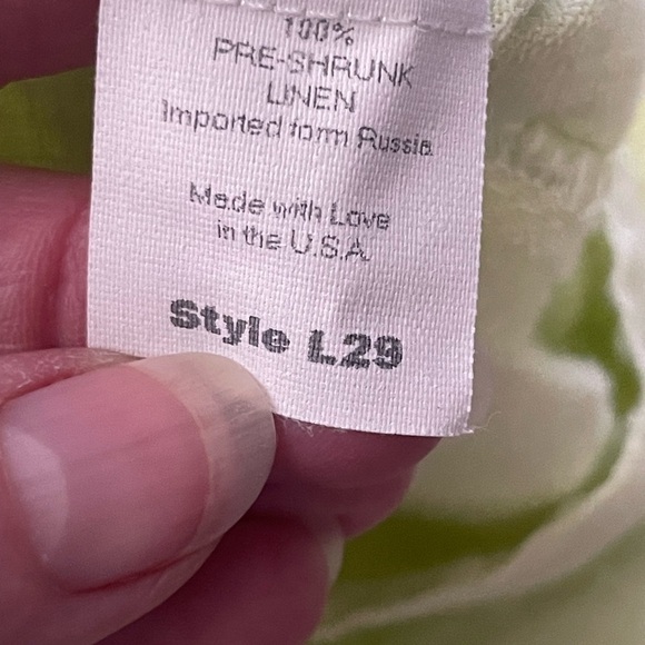 Liz and June Hand-Painted Linen Top & Pants Set – Size Large - Picture 10 of 16